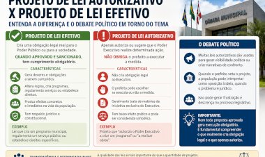 Projeto de Lei Autorizativo e Projeto de Lei Efetivo: Entenda a Diferença e o Debate Político em Torno do Tema